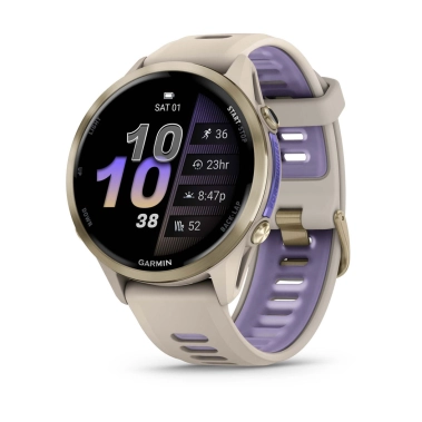 Смарт-годинник Garmin Forerunner 970 Soft Gold Titanium w. French Gray C. and French Gray/T. Indigo Band (010-02969-02/12) - цена, характеристики, отзывы, рассрочка, фото 1