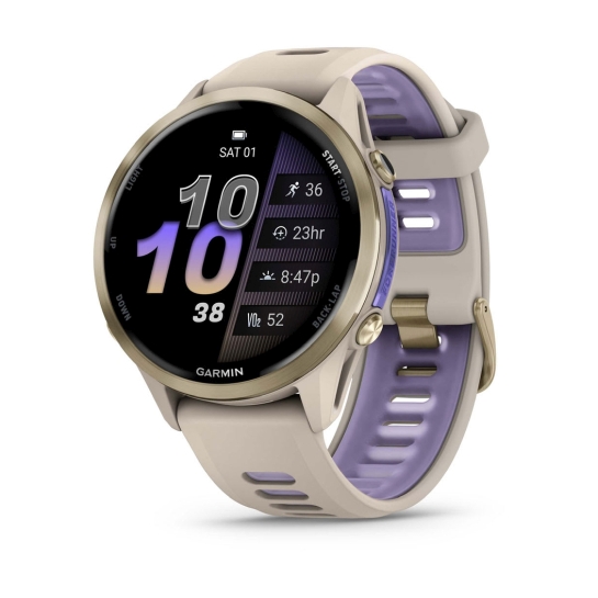 Смарт-часы Garmin Forerunner 970 Soft Gold Titanium w. French Gray C. and French Gray/T. Indigo Band (010-02969-02/12) - цена, характеристики, отзывы, рассрочка, фото 1