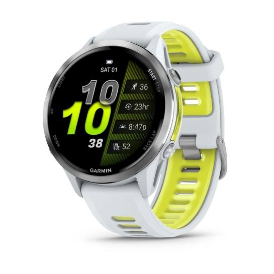 Смарт-часы Garmin Forerunner 970 Titanium w. Whitestone Case and Whitestone/T. Amp Yellow Band (010-02969-01/11) - цена, характеристики, отзывы, рассрочка, фото 1
