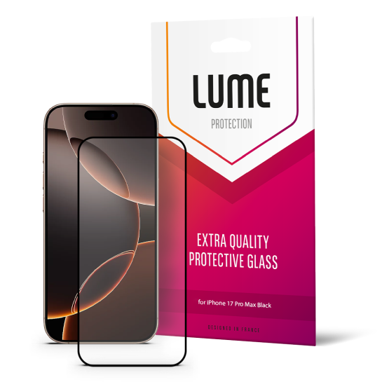 Скло LUME Protection Anti Static Dustproof Glass for iPhone 16Pro Max/17 Pro Max Front Black - ціна, характеристики, відгуки, розстрочка, фото 1
