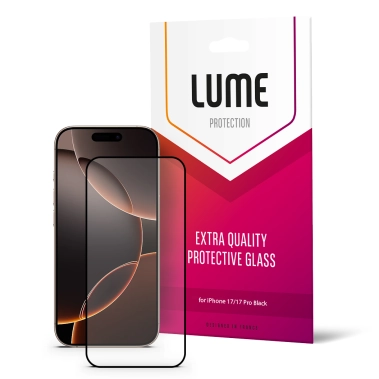 Стекло LUME Protection Anti Static Dustproof Glass for iPhone 16 Pro/17/17 Pro Front Black - цена, характеристики, отзывы, рассрочка, фото 1