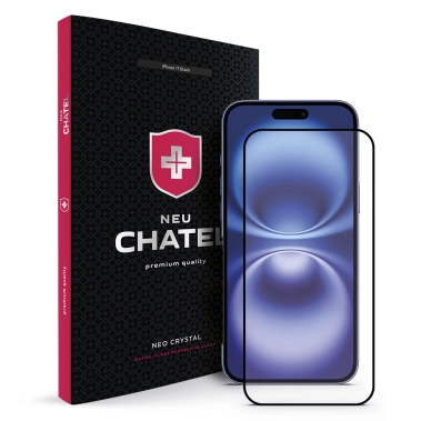 Скло +NEU Chatel Anti Peep Privacy Glass with Mesh for iPhone 17 Air Front Black - цена, характеристики, отзывы, рассрочка, фото 1