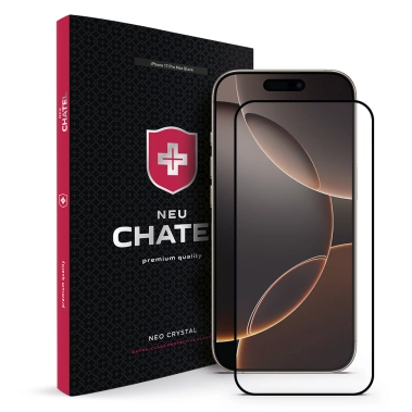 Стекло +NEU Chatel Anti Peep Privacy Glass with Mesh for iPhone 16Pro Max/17 Pro Max Front Black - цена, характеристики, отзывы, рассрочка, фото 1