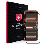 Стекло +NEU Chatel Corning Gorilla Glass with Mesh for iPhone 16Pro/17/17 Pro Front Black