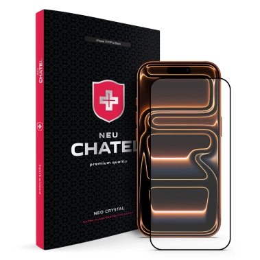 Стекло +NEU Chatel Corning Gorilla Glass with Mesh for iPhone 16Pro/17/17 Pro Front Black - цена, характеристики, отзывы, рассрочка, фото 1