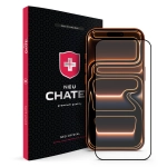 Стекло +NEU Chatel Corning Gorilla Glass with Mesh for iPhone 16Pro Max/17 Pro Max Front Black