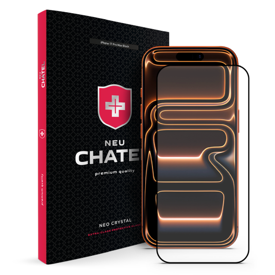 Стекло +NEU Chatel Corning Gorilla Glass with Mesh for iPhone 16Pro Max/17 Pro Max Front Black - цена, характеристики, отзывы, рассрочка, фото 1