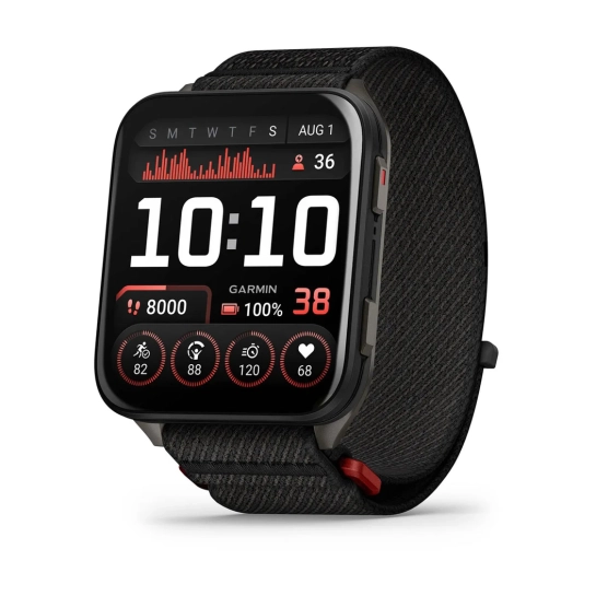 Смарт-часы Garmin Venu X1 Black with Slate Titanium Caseback and Black ComfortFit Nylon Band (010-02980-00/02)