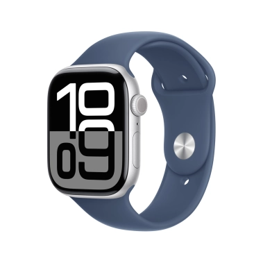 Смарт-часы Apple Watch Series 10 GPS + Cellular 42mm Silver Aluminium Case with Denim Sport Band - S/M - цена, характеристики, отзывы, рассрочка, фото 1