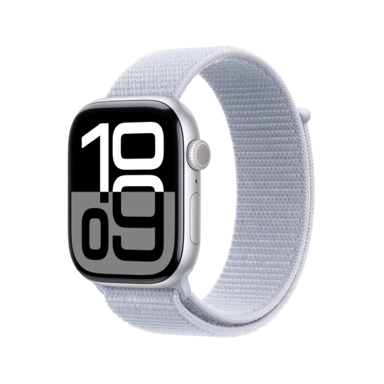 Смарт-годинник Apple Watch Series 10 GPS + Cellular 42mm Silver Aluminium Case with Blue Cloud Sport Loop - ціна, характеристики, відгуки, розстрочка, фото 1