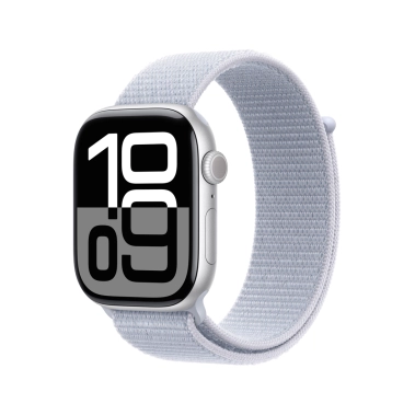 Смарт-часы Apple Watch Series 10 GPS + Cellular 46mm Silver Aluminium Case with Blue Cloud Sport Loop - цена, характеристики, отзывы, рассрочка, фото 1