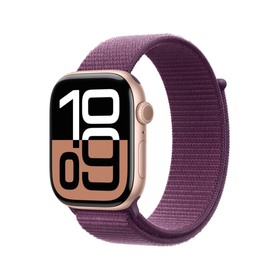 Смарт-годинник Apple Watch Series 10 GPS + Cellular 46mm Rose Gold Aluminium Case with Plum Sport Loop