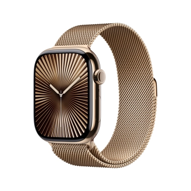 Смарт-часы Apple Watch Series 10 GPS + Cellular 46mm Gold Titanium Case with Gold Milanese Loop - M/L - цена, характеристики, отзывы, рассрочка, фото 1
