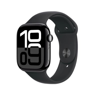 Б/У Apple Watch 10 + LTE 42mm Jet Black Aluminium Case with Black Sport Band S/M (Идеальное) - цена, характеристики, отзывы, рассрочка, фото 1