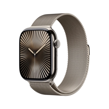 Смарт-годинник Apple Watch Series 10 GPS + Cellular 42mm Natural Titanium Case with Natural Milanese Loop - цена, характеристики, отзывы, рассрочка, фото 1