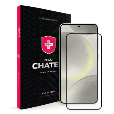 Стекло +NEU Chatel Ultra Clear Anti-Reflective HD Glass for Samsung Galaxy S24/S25 Front Black - цена, характеристики, отзывы, рассрочка, фото 1