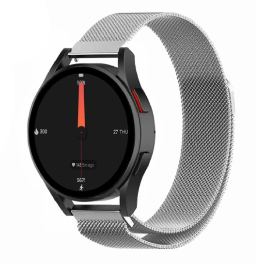 Ремешок для смарт-часов Intaleo Milanese для Samsung Galaxy Watch 20 mm Silver