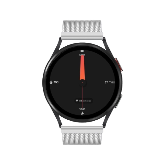 Ремешок для смарт-часов Intaleo Milanese для Samsung Galaxy Watch 22 mm Silver