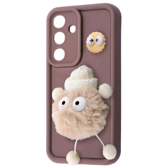 Чехол Pretty Things Case для Samsung Galaxy A36/A56 Brown / Fluffy White