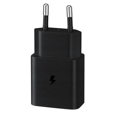 Зарядний пристрій Samsung USB-С 15W Black + Cable USB-C 1m (EP-T1510XBEGEU) - цена, характеристики, отзывы, рассрочка, фото 1