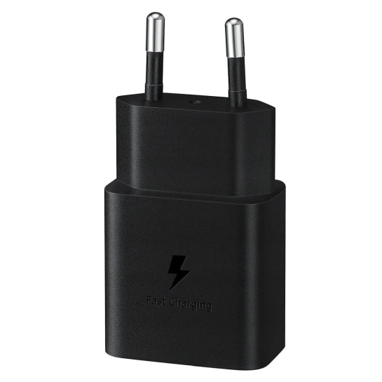 Зарядний пристрій Samsung USB-С 15W Black + Cable USB-C 1m (EP-T1510XBEGEU) - ціна, характеристики, відгуки, розстрочка, фото 1