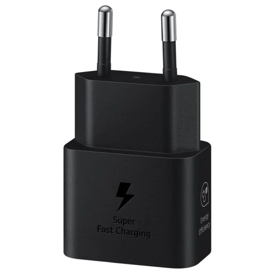 Зарядний пристрій Samsung USB-С 15W Power Adapter (w/o Cable) Black (EP-T1510NBEGEU) - ціна, характеристики, відгуки, розстрочка, фото 1