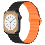 Ремешок для смарт-часов Drobak Silicone Magnetic Link для Apple Watch All Series Ultra 2 49/45/44/42mm Black Orange (898930)