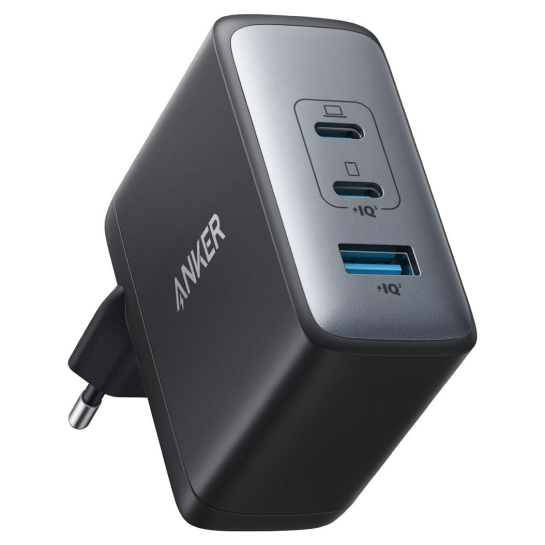 Зарядний пристрій ANKER PowerPort 736 Nano II - 100W 2xUSB-C PD & 1xPIQ GaN - ціна, характеристики, відгуки, розстрочка, фото 1