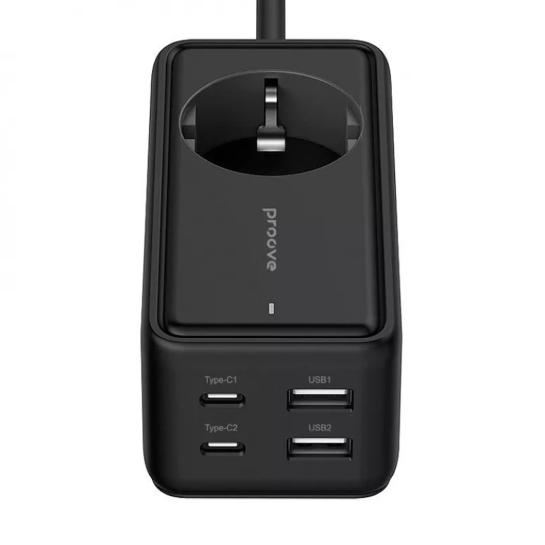 Мережевий фільтр-подовжувач Proove Power Strip Homester PD-03 65W Black - ціна, характеристики, відгуки, розстрочка, фото 1