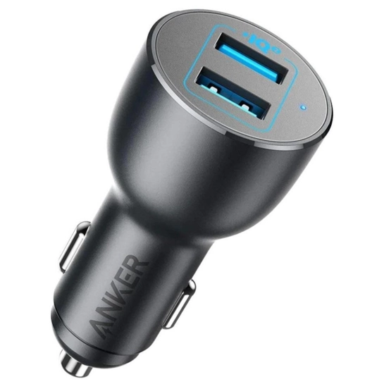 Автомобільний зарядний пристрій ANKER PowerDrive III - 36W 2xUSB Black