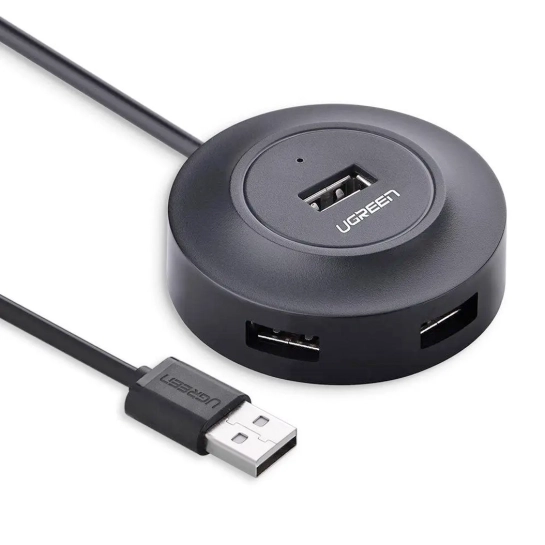 USB HUB Ugreen 4-port 1m USB 2.0 CR106 Black (20277)