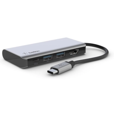USB HUB Belkin USB-C 4in1 Multiport Dock (AVC006BTSGY) - цена, характеристики, отзывы, рассрочка, фото 1