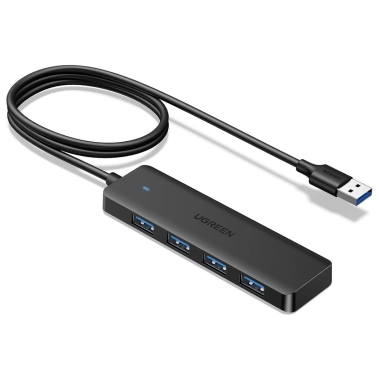 USB HUB Ugreen USB 3.0 to 4хUSB 3.0 1.0m Space Gray CM219 (35574) - цена, характеристики, отзывы, рассрочка, фото 1