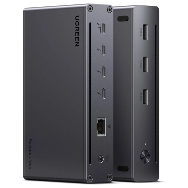 USB HUB Ugreen Thunderbolt 4 to 3xTh.4/3xUSBA 3.2/RJ45 Gigabit/140W ARevodok Max 8-in-1 U708 (25053EU) - цена, характеристики, отзывы, рассрочка, фото 1