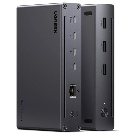 USB HUB Ugreen Thunderbolt 4 to 3xTh.4/3xUSBA 3.2/RJ45 Gigabit/140W ARevodok Max 8-in-1 U708 (25053EU)