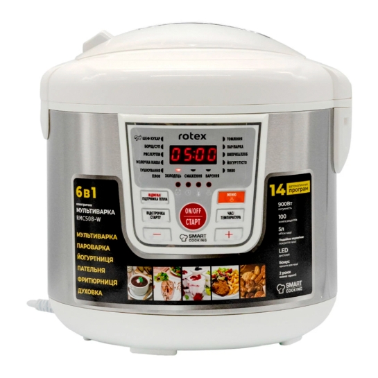 Мультиварка Rotex RMC508-W - ціна, характеристики, відгуки, розстрочка, фото 1