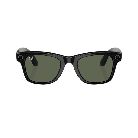 Смарт-окуляри Ray-Ban Meta Wayfarer Shiny Black Frame Green Lenses (RW4006 601/71 50-22) - ціна, характеристики, відгуки, розстрочка, фото 1