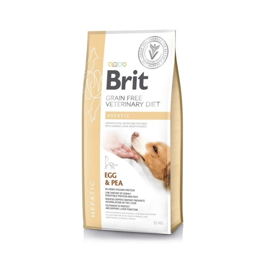 Корм для собак Brit GF VetDiet Dog Hepatic при болезни печени с яйцом, горохом, бататом и гречкой 12 кг