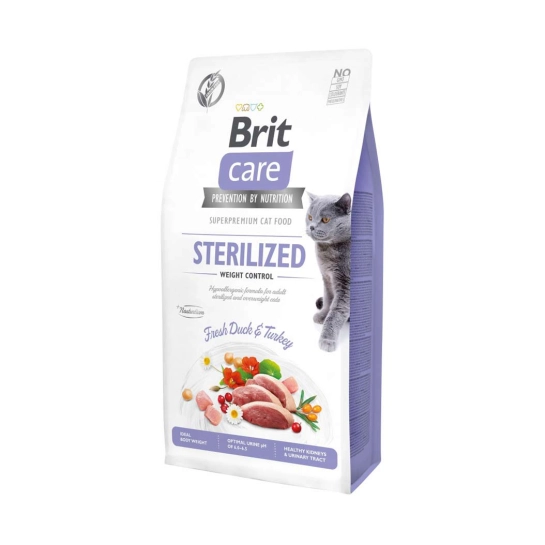 Корм для котів Brit Care Cat GF Sterilized Weight Control качка та індичка, 7 кг