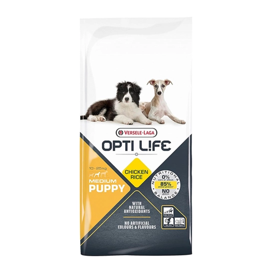 Корм для собак Opti Life Puppy Medium сухой суперпремиум корм для щенков средних пород