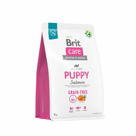 Корм для собак Brit Care Dog Grain-free Puppy для щенков, беззерновой с лососем, 3 кг