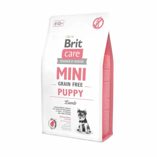 Корм для собак Brit Care GF Mini Puppy для щенков миниатюрных пород, с ягненком, 2 кг
