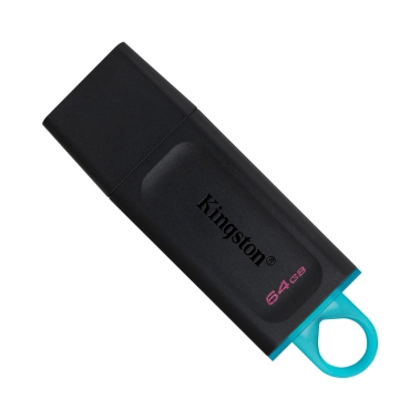 Флеш память Kingston USB 3.2 DT Exodia 64GB Black/Teal - цена, характеристики, отзывы, рассрочка, фото 1