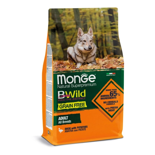 Корм для собак MONGE Dog Bwild Grain Free Утка 2.5 кг