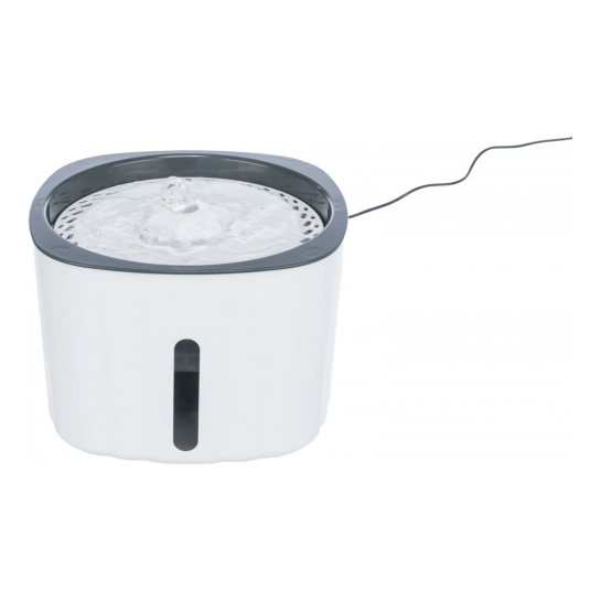 Напувалка-фонтан Trixie Flower для кішок, білий/сірий пластик, 2 л, 18,5×13×18,5 см