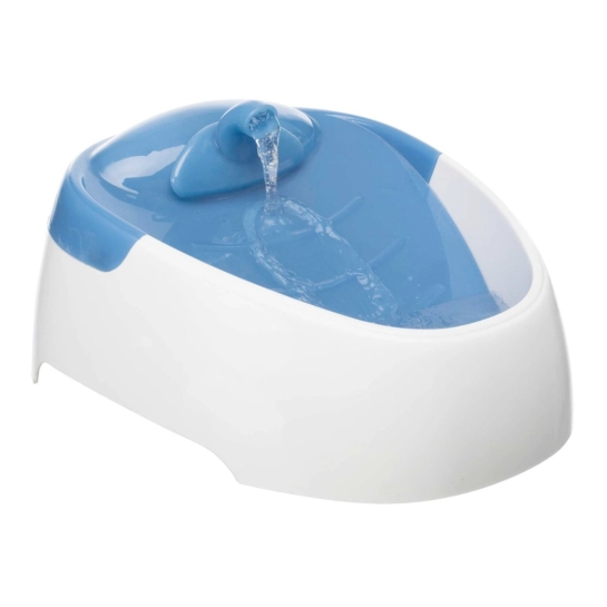 Фонтан Trixie автоматичний на 2 режими, пластик, 1 л, 20×12×23 см, біло-блакитний