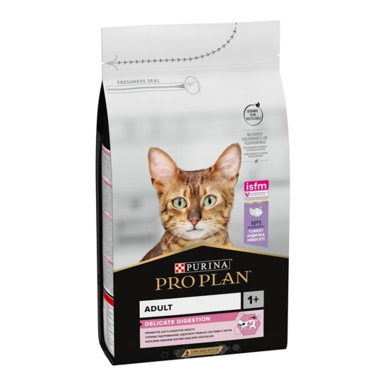 Корм для котів Purina Pro Plan Delicate з індичкою для кішок з чутливим травленням, 1,5 кг (3222270884136)