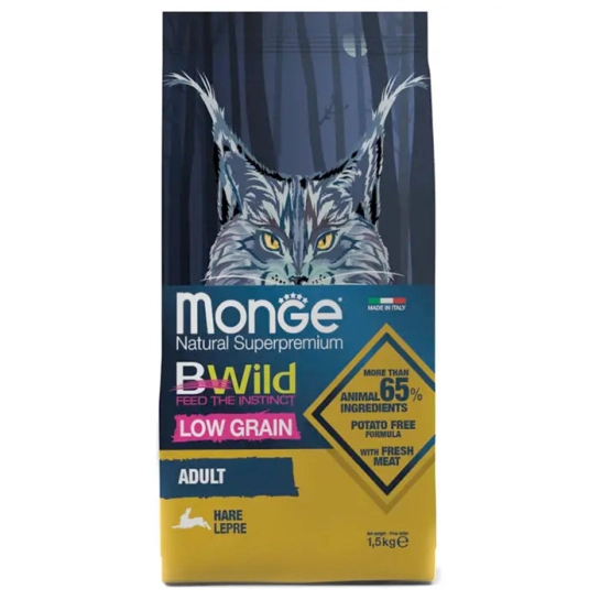 Корм для кішок Monge Cat Bwild Low Grain Кролик 1,5 кг