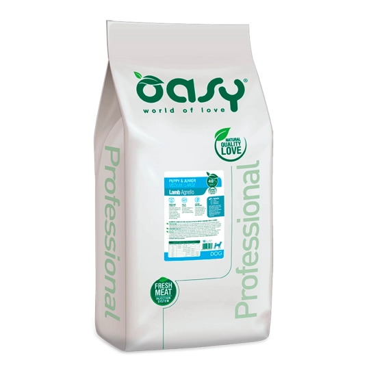 Корм для собак OASY OAP PUPPY Medium/Large для щенков средних и больших пород, с ягненком, 18 кг (8053017349275)