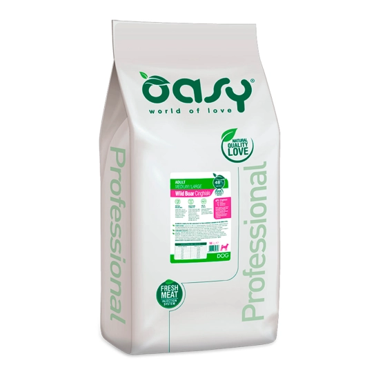 Корм для собак OASY OAP ADULT Medium/Large для взрослых собак средних и больших пород, с диким кабаном, 18 кг (8053017349343)